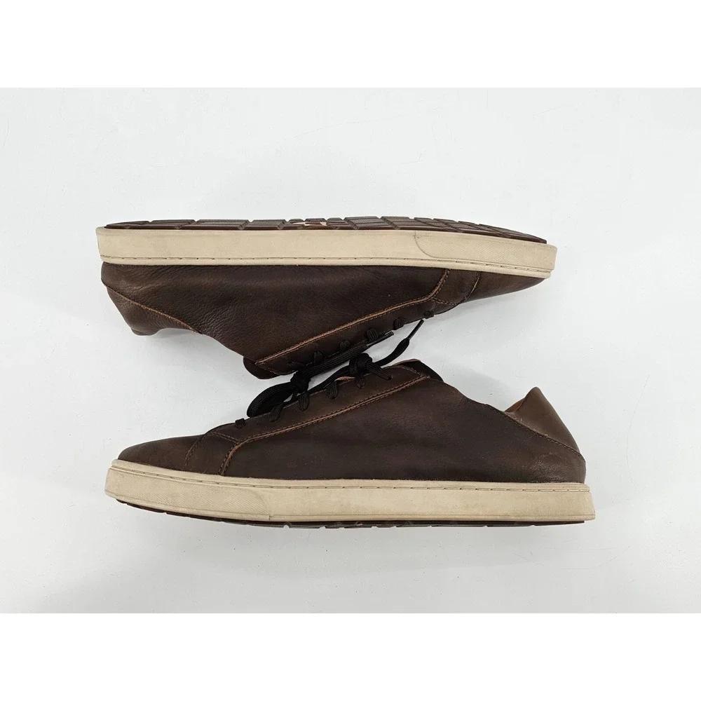 Olukai Kahu Pahaha‎ Men's Size 11 M Shoes Brown Leather Casual Comfort Sneakers